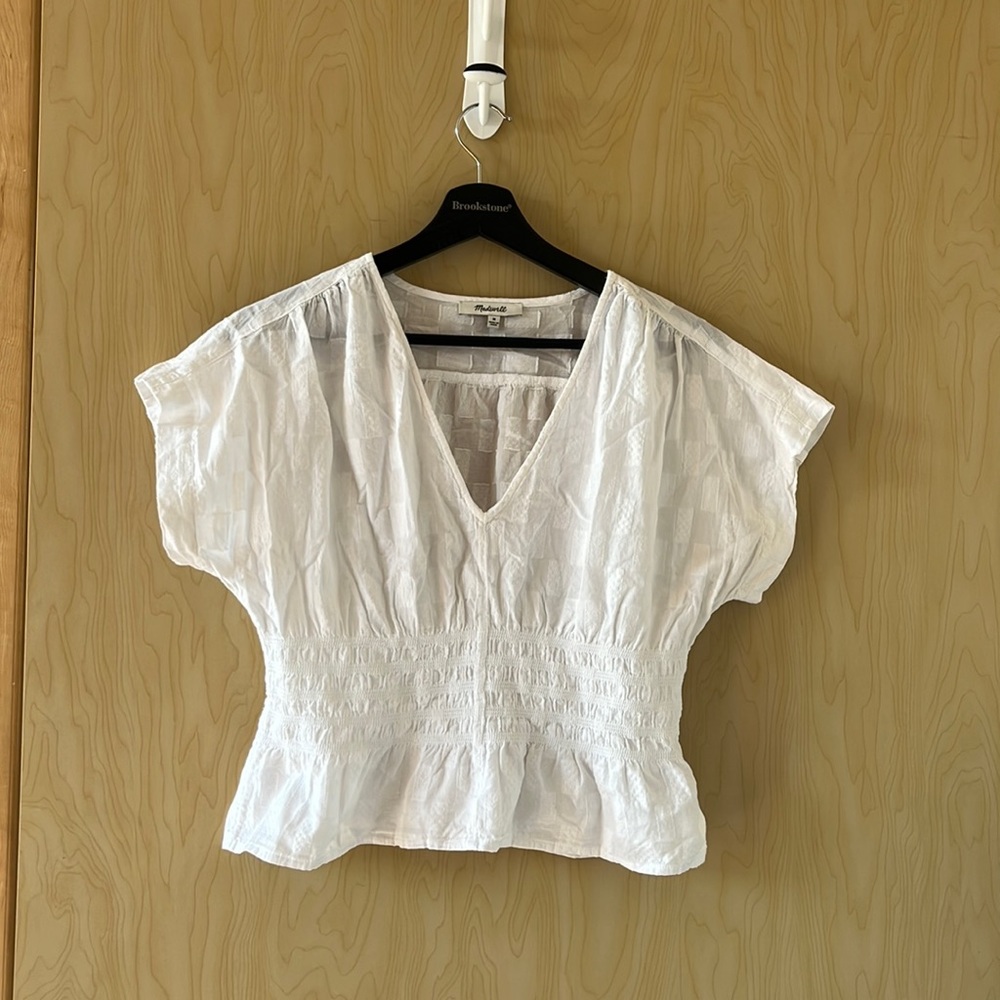 Madewell white cotton top